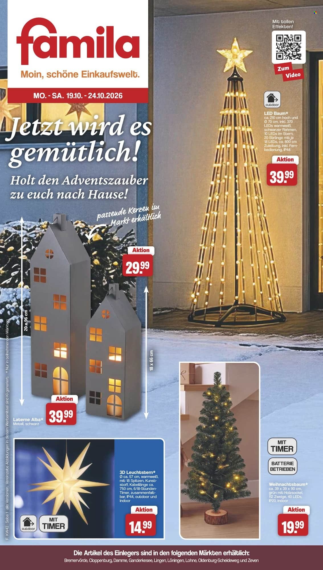famila Prospekte  - 19.10.2026 - 24.10.2026. Seite 1