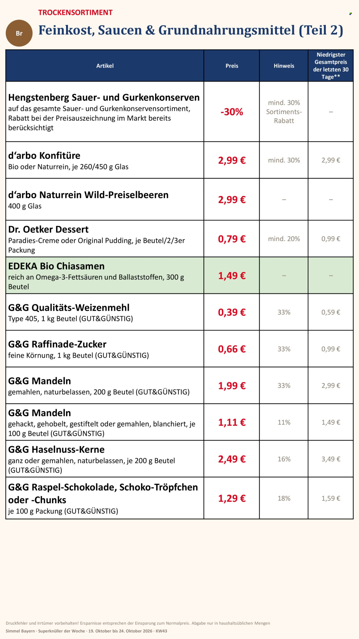 Edeka Prospekte  - 19.10.2026 - 24.10.2026. Seite 9