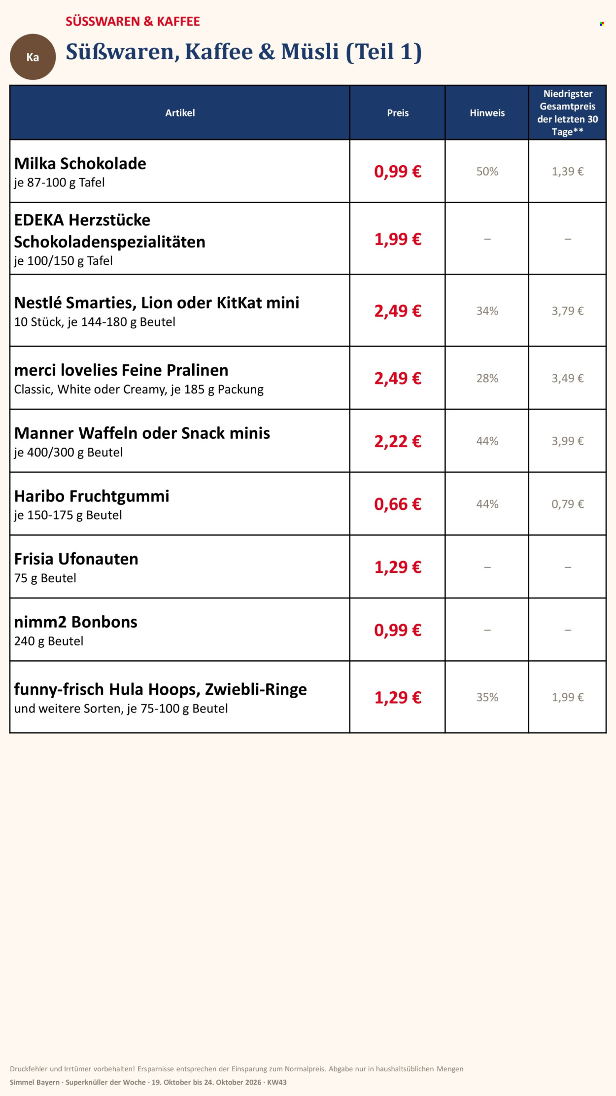 Edeka Prospekte  - 19.10.2026 - 24.10.2026. Seite 11