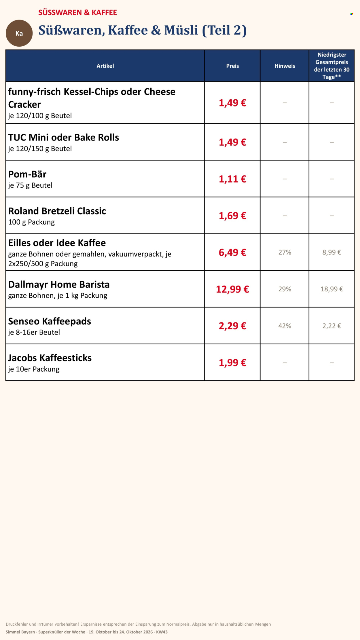 Edeka Prospekte  - 19.10.2026 - 24.10.2026. Seite 12