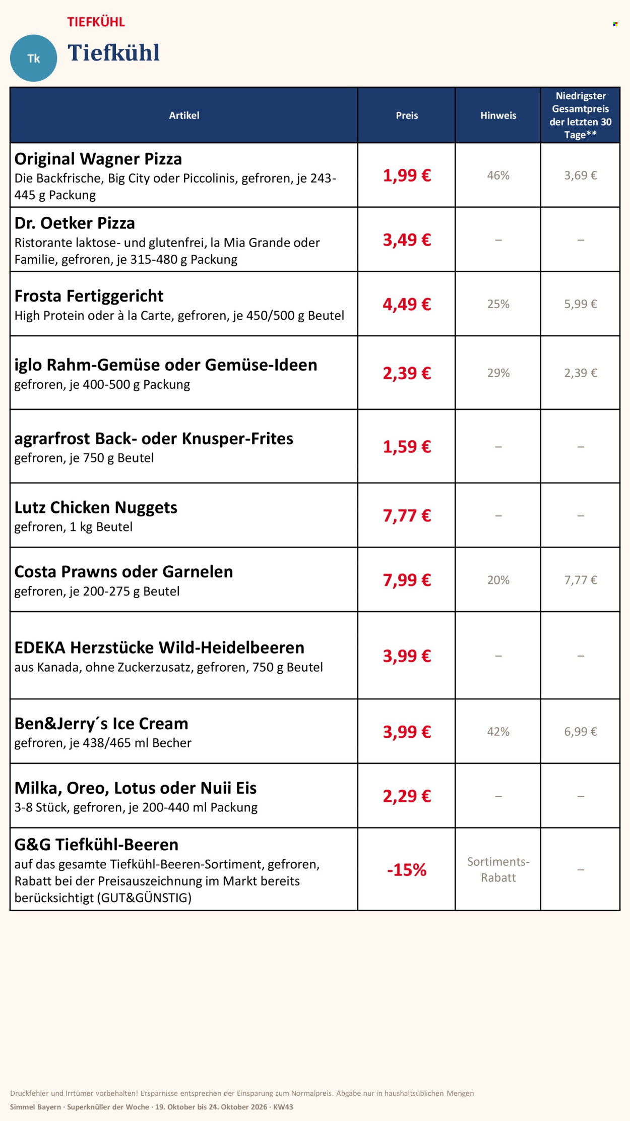 Edeka Prospekte  - 19.10.2026 - 24.10.2026. Seite 13
