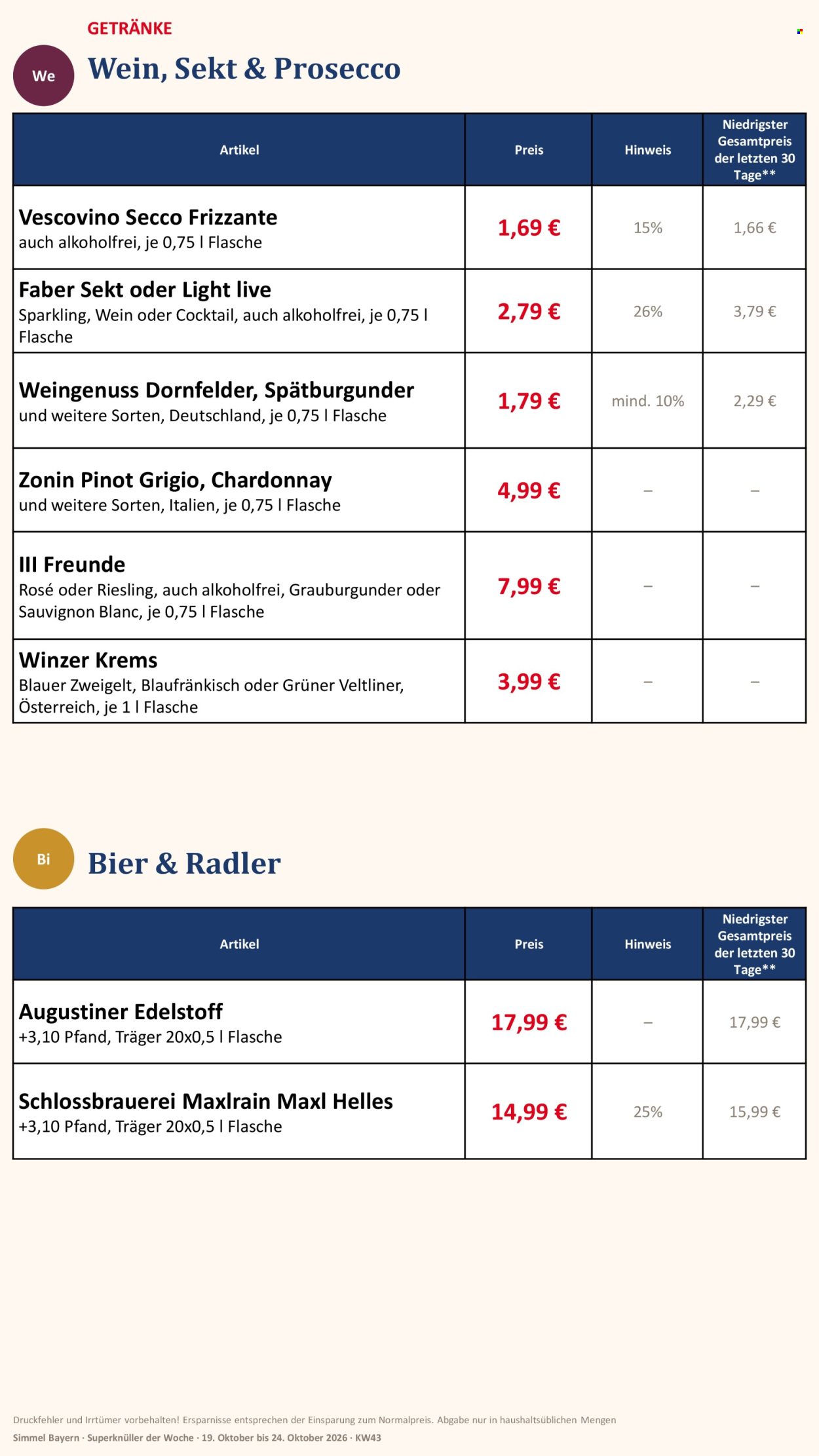 Edeka Prospekte  - 19.10.2026 - 24.10.2026. Seite 15