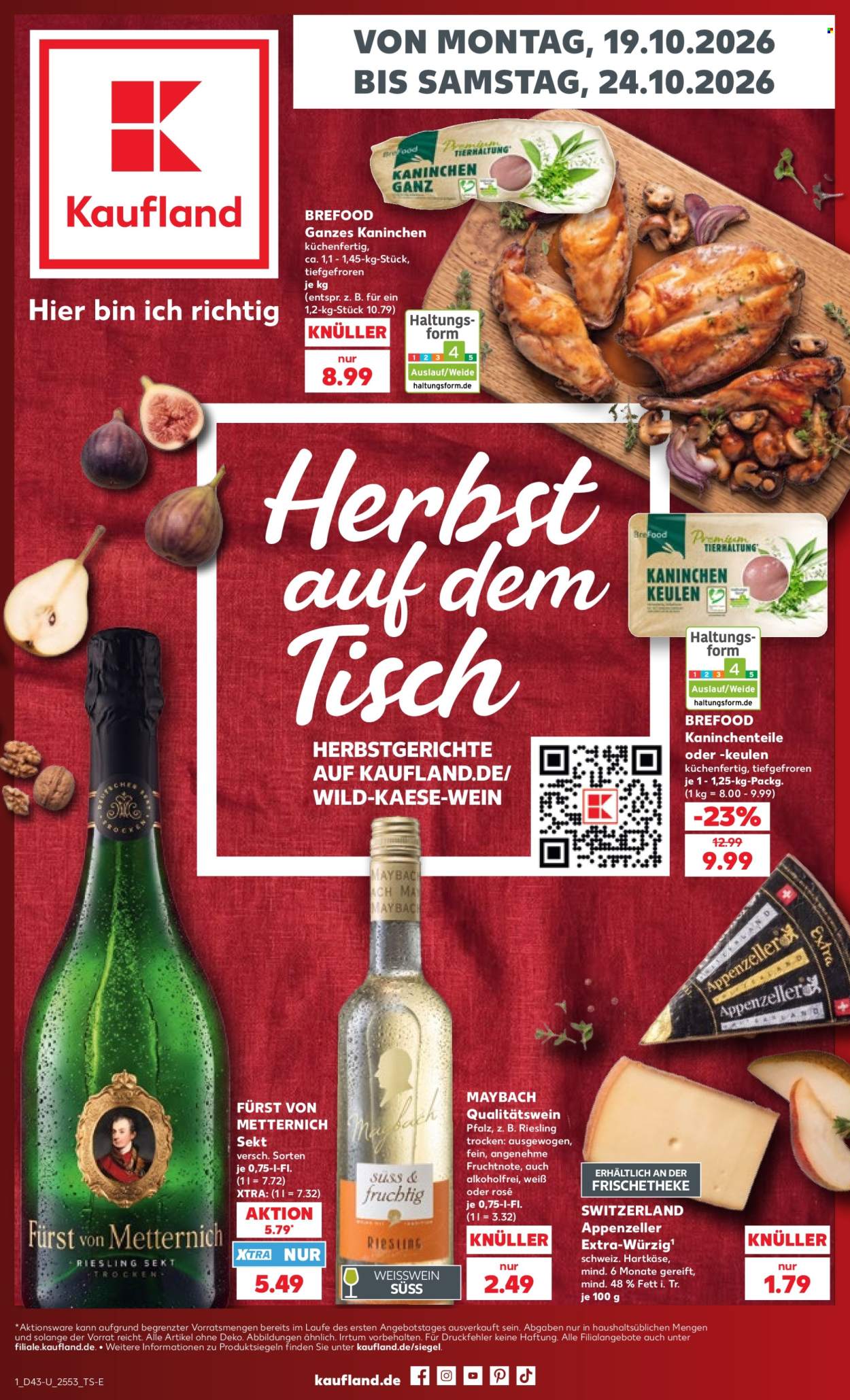 Kaufland Prospekte  - 19.10.2026 - 24.10.2026. Seite 1