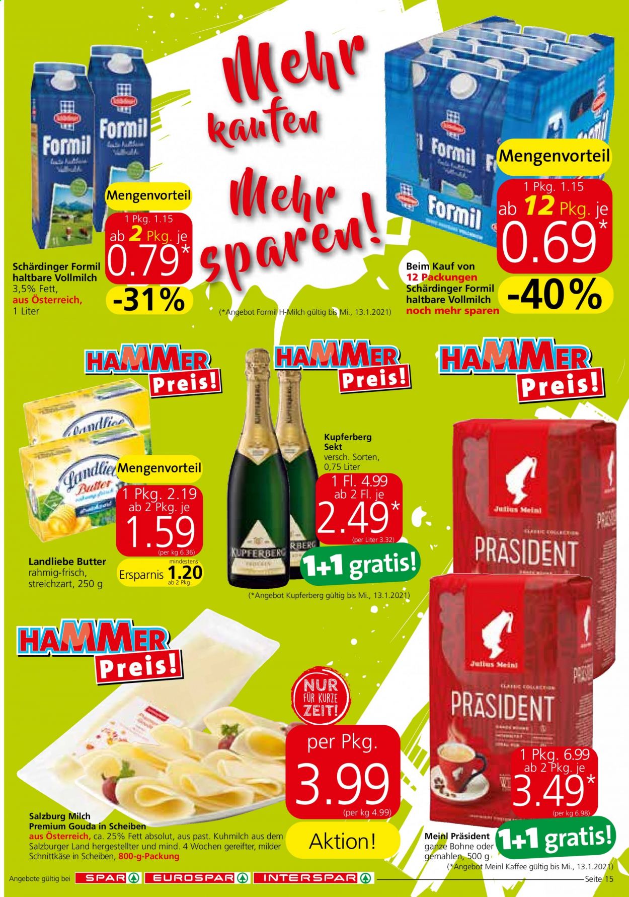 Angebote INTERSPAR - 4.1.2021 - 20.1.2021. Seite 15