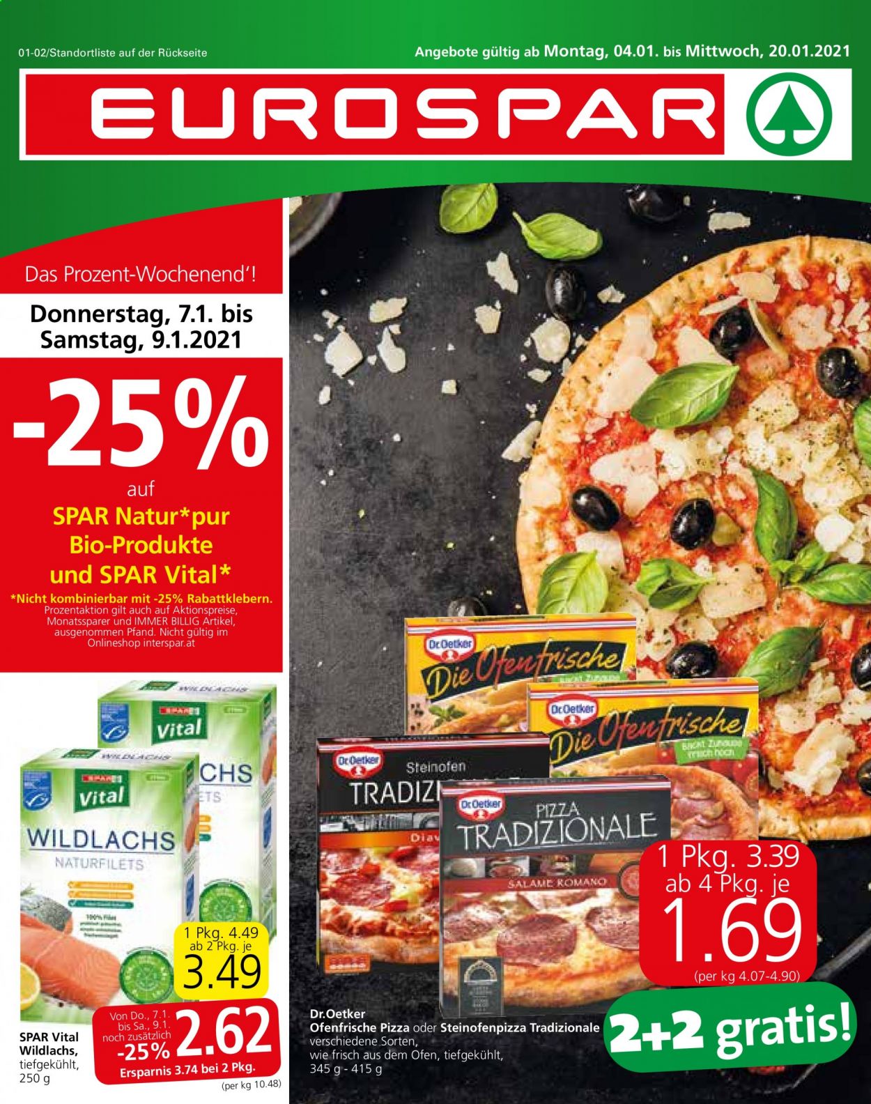 Angebote EUROSPAR - 4.1.2021 - 20.1.2021. Seite 1