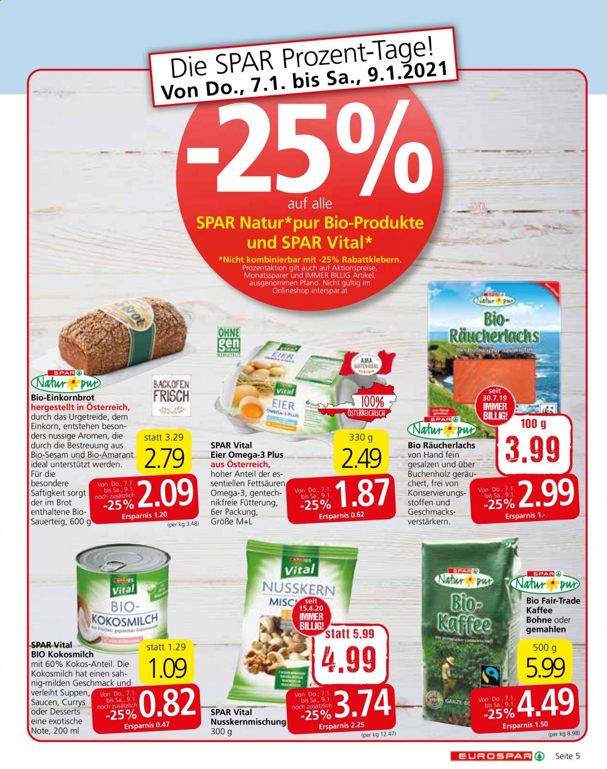 Angebote EUROSPAR - 4.1.2021 - 20.1.2021. Seite 5