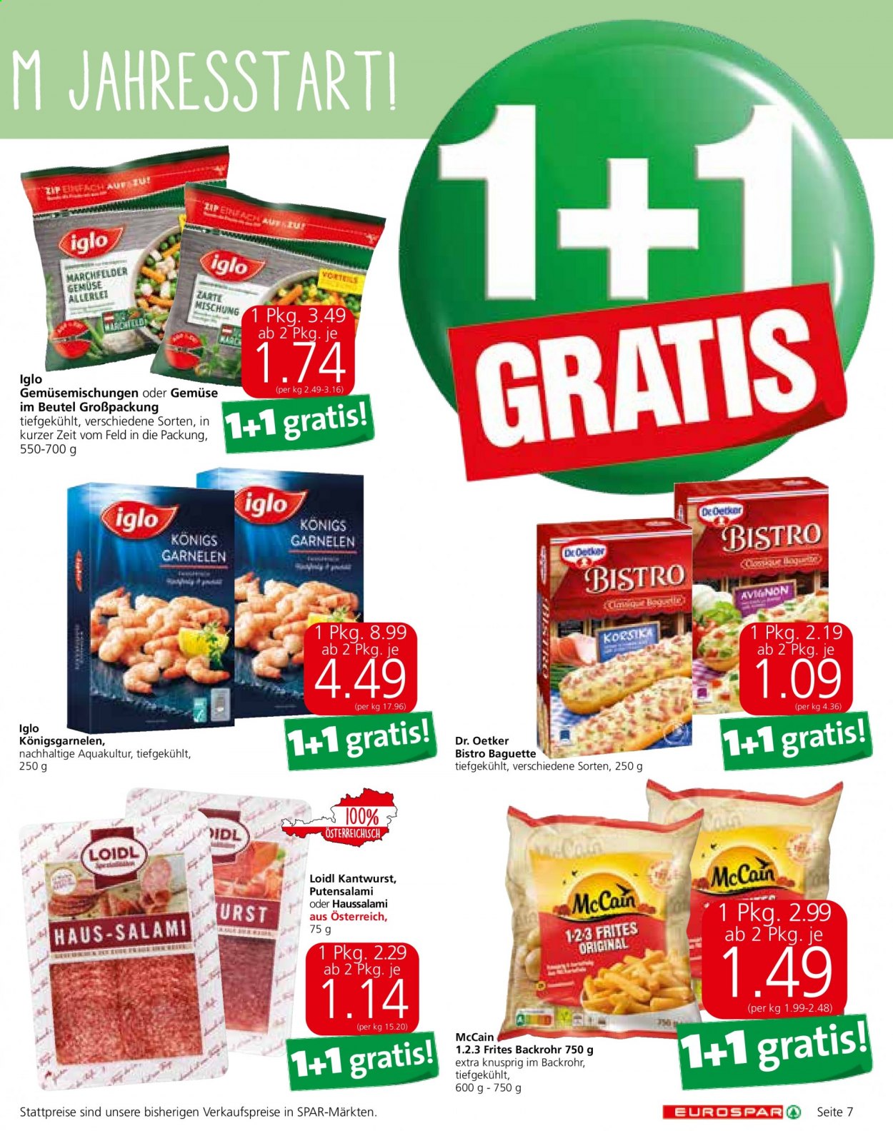 Angebote EUROSPAR - 4.1.2021 - 20.1.2021. Seite 7