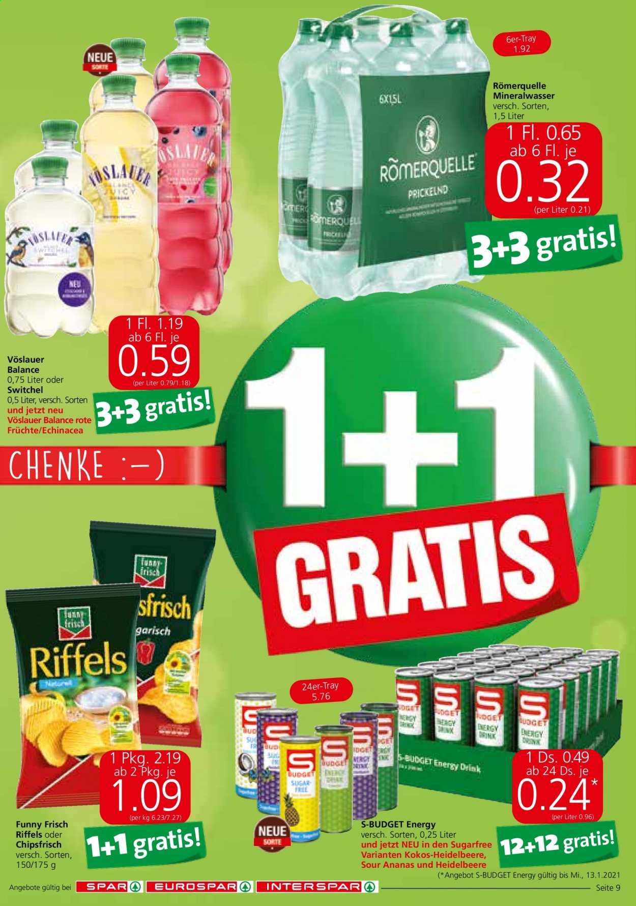 Angebote EUROSPAR - 4.1.2021 - 20.1.2021. Seite 9