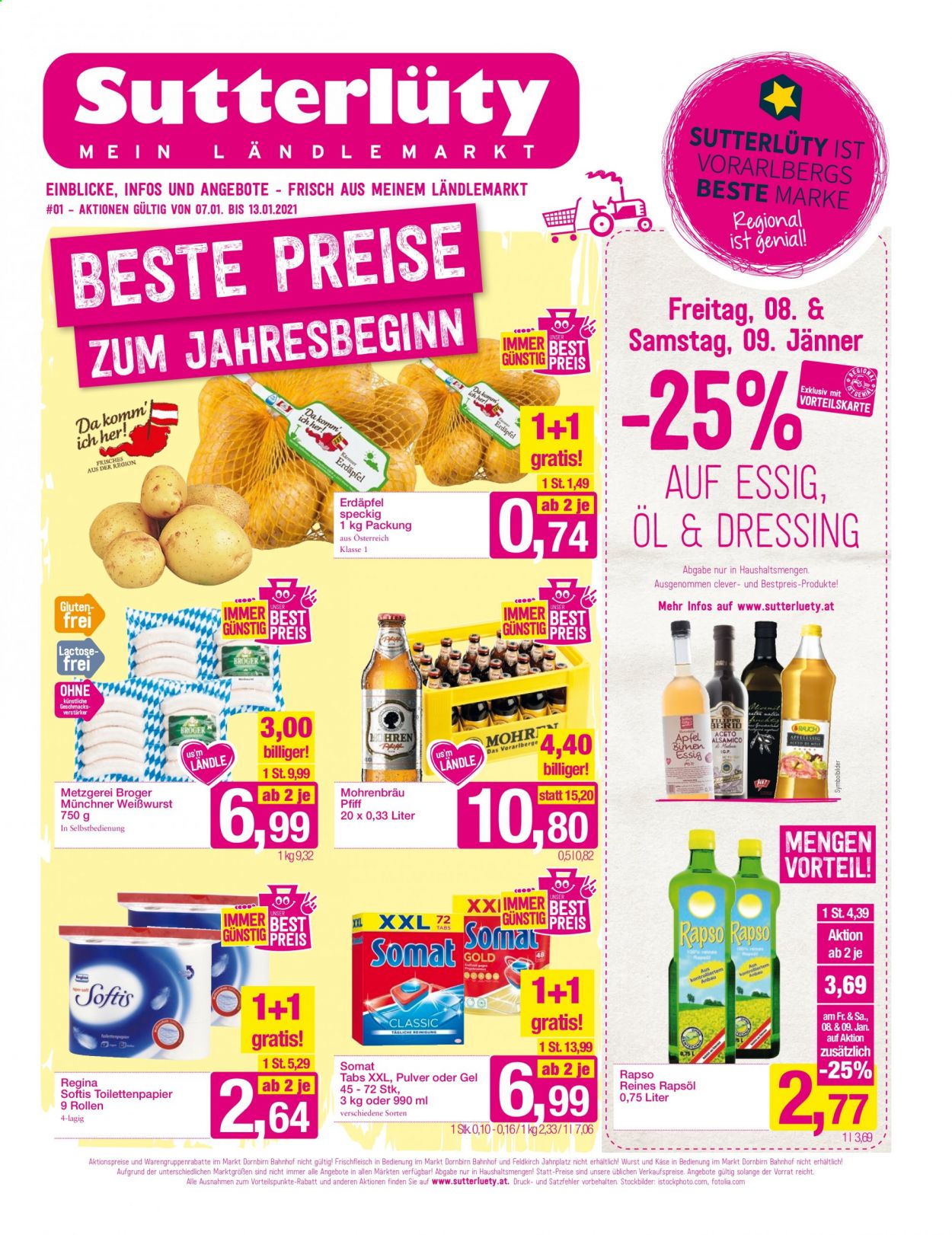 Angebote Sutterlüty - 7.1.2021 - 13.1.2021. Seite 1