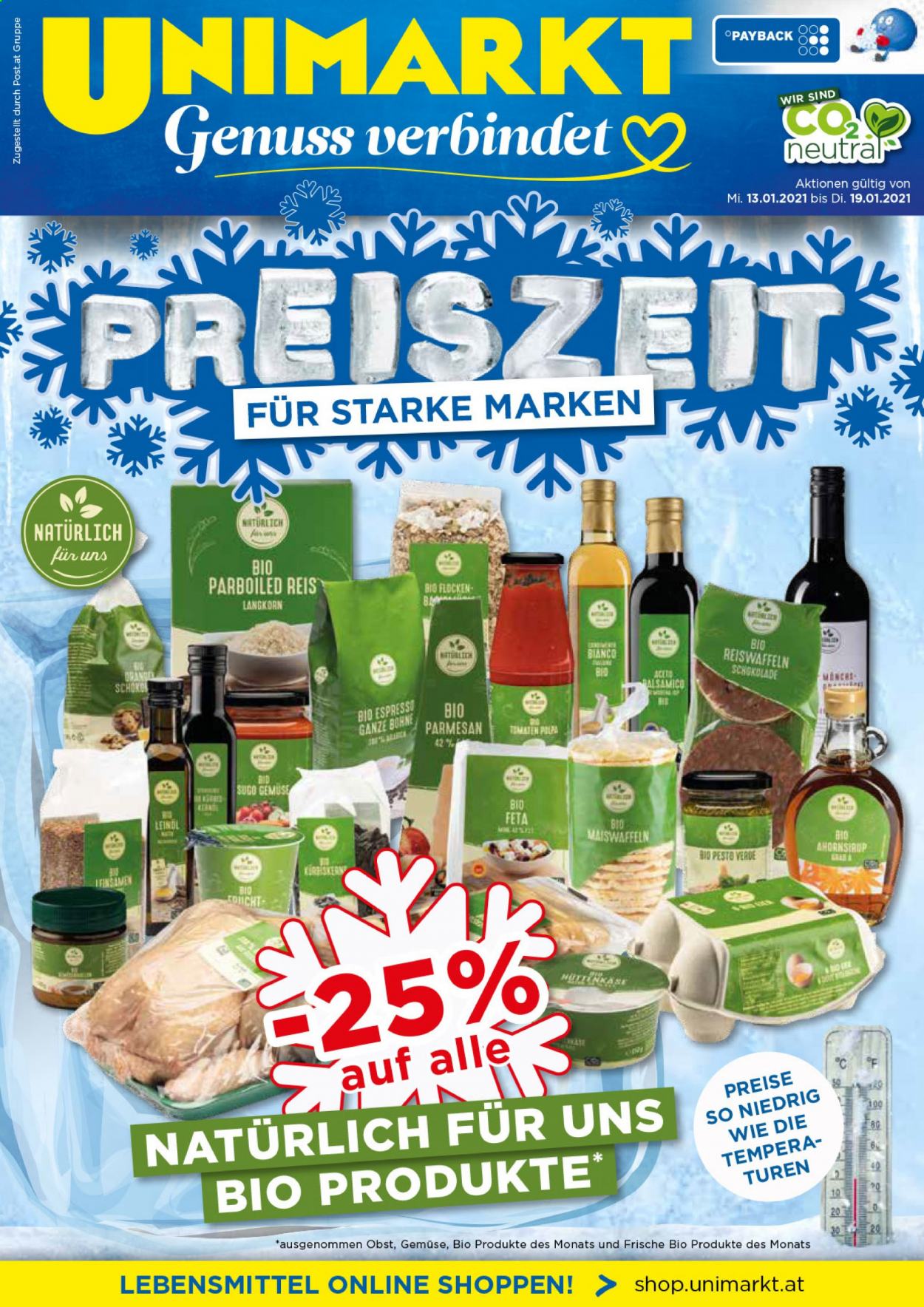 Angebote UNIMARKT - 13.1.2021 - 19.1.2021. Seite 1