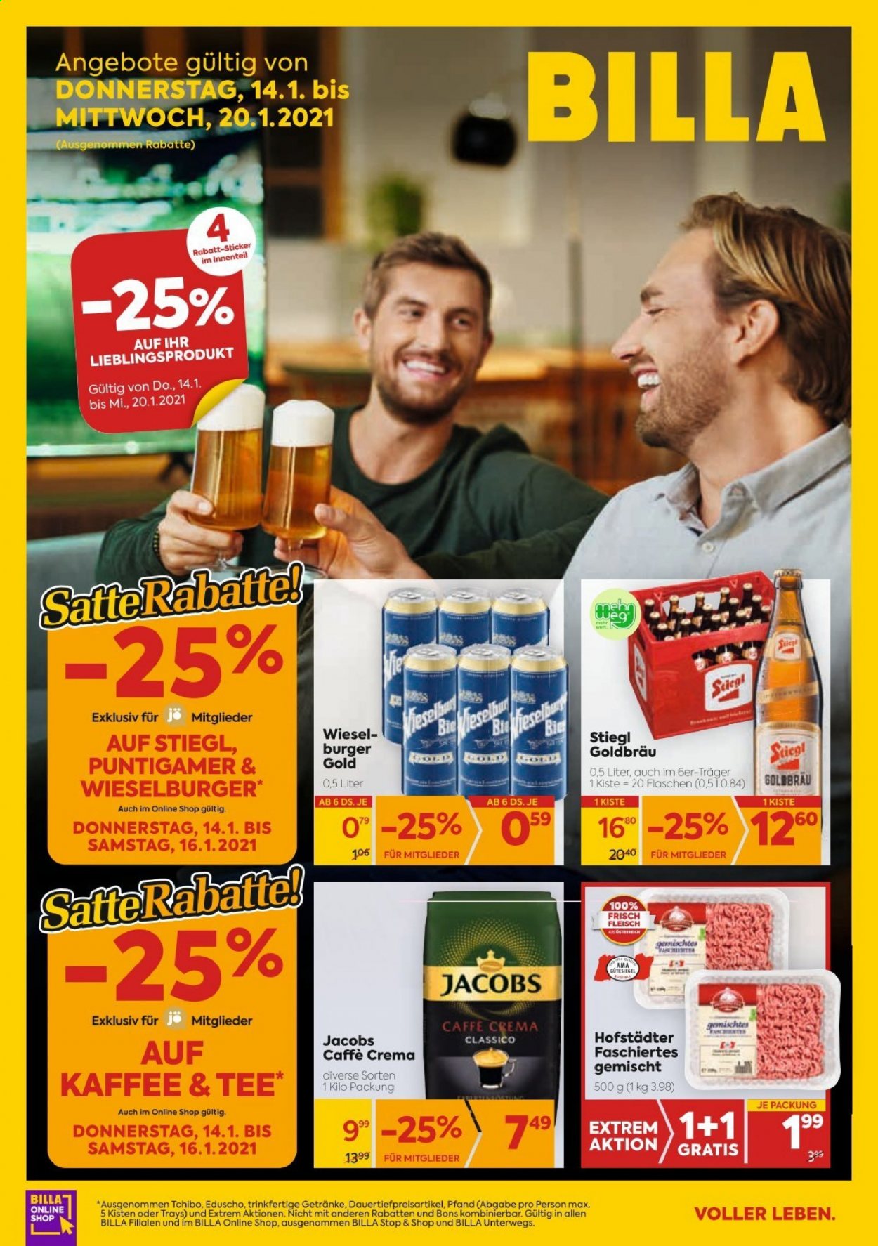 Angebote Billa - 14.1.2021 - 20.1.2021. Seite 1