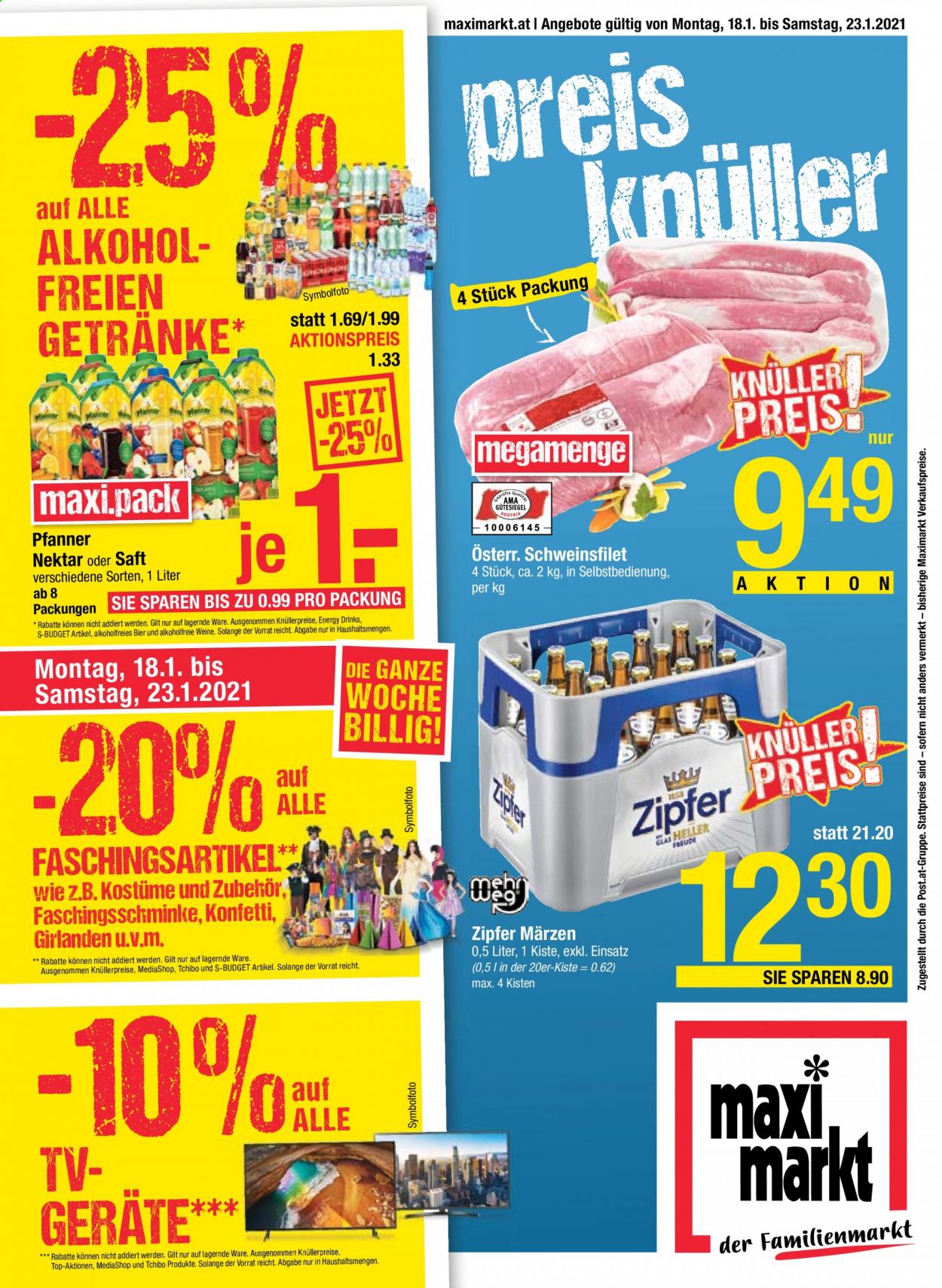Angebote Maximarkt - 18.1.2021 - 23.1.2021. Seite 1