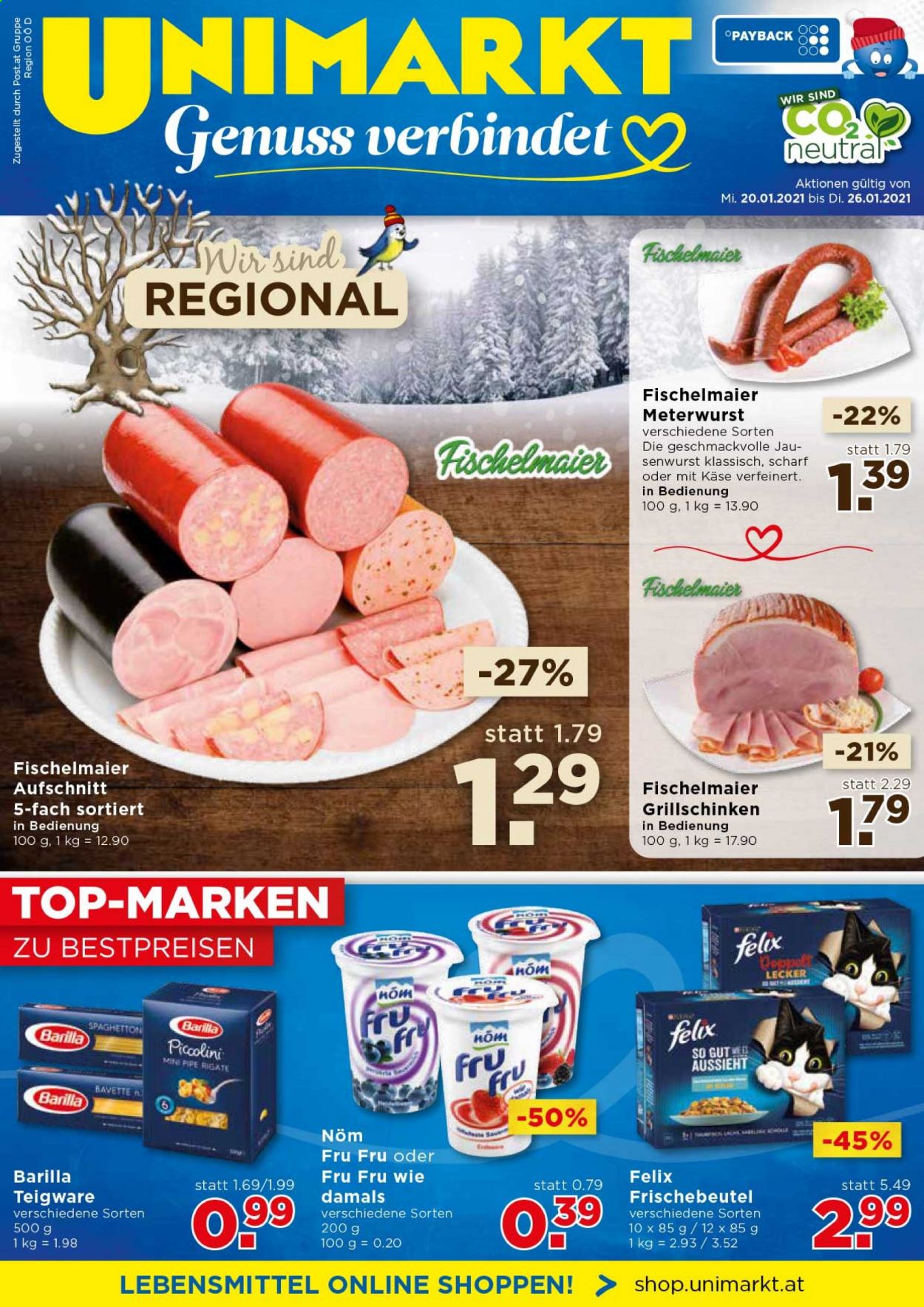 Angebote UNIMARKT - 20.1.2021 - 26.1.2021. Seite 1