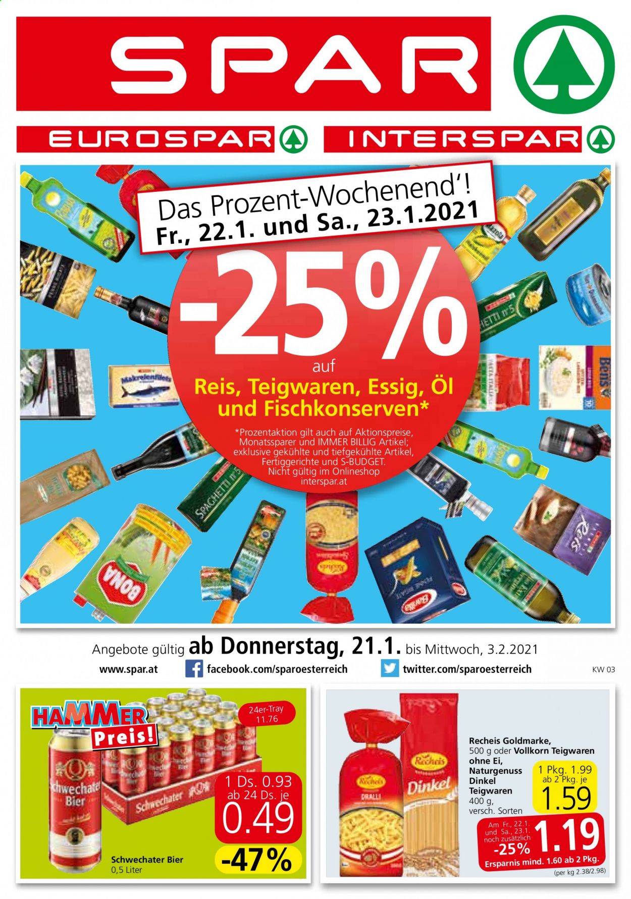 Angebote EUROSPAR - 21.1.2021 - 3.2.2021. Seite 1
