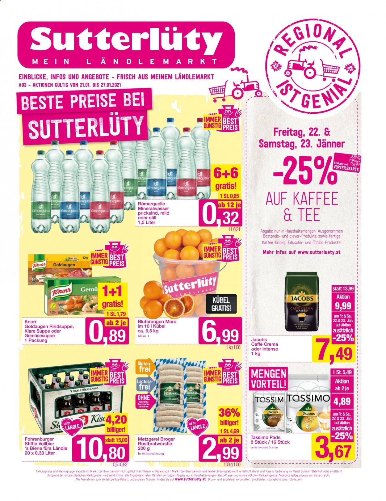 Angebote Sutterlüty - 21.1.2021 - 27.1.2021. Seite 1