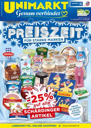 Angebote UNIMARKT - 27.1.2021 - 2.2.2021.