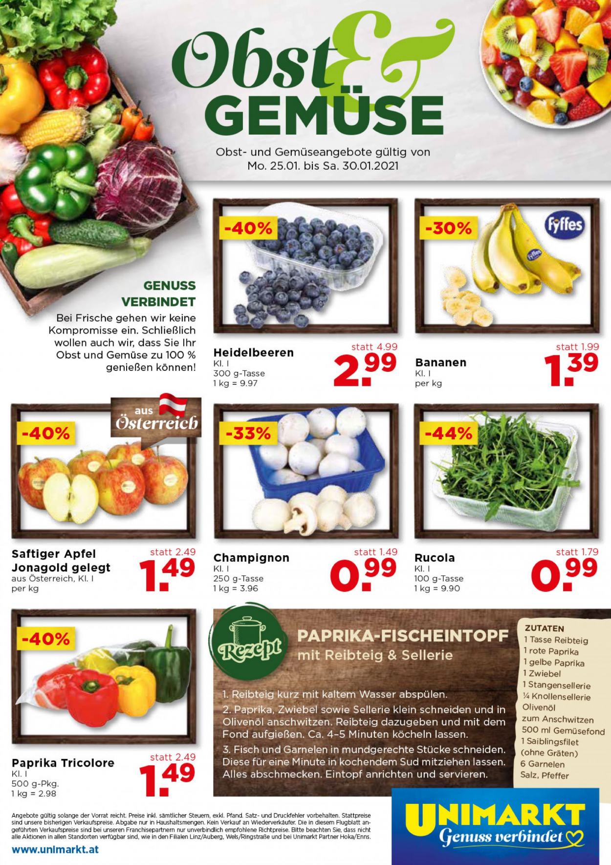 Angebote UNIMARKT - 27.1.2021 - 2.2.2021. Seite 16