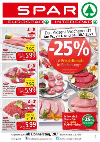 Angebote INTERSPAR - 28.1.2021 - 3.2.2021.