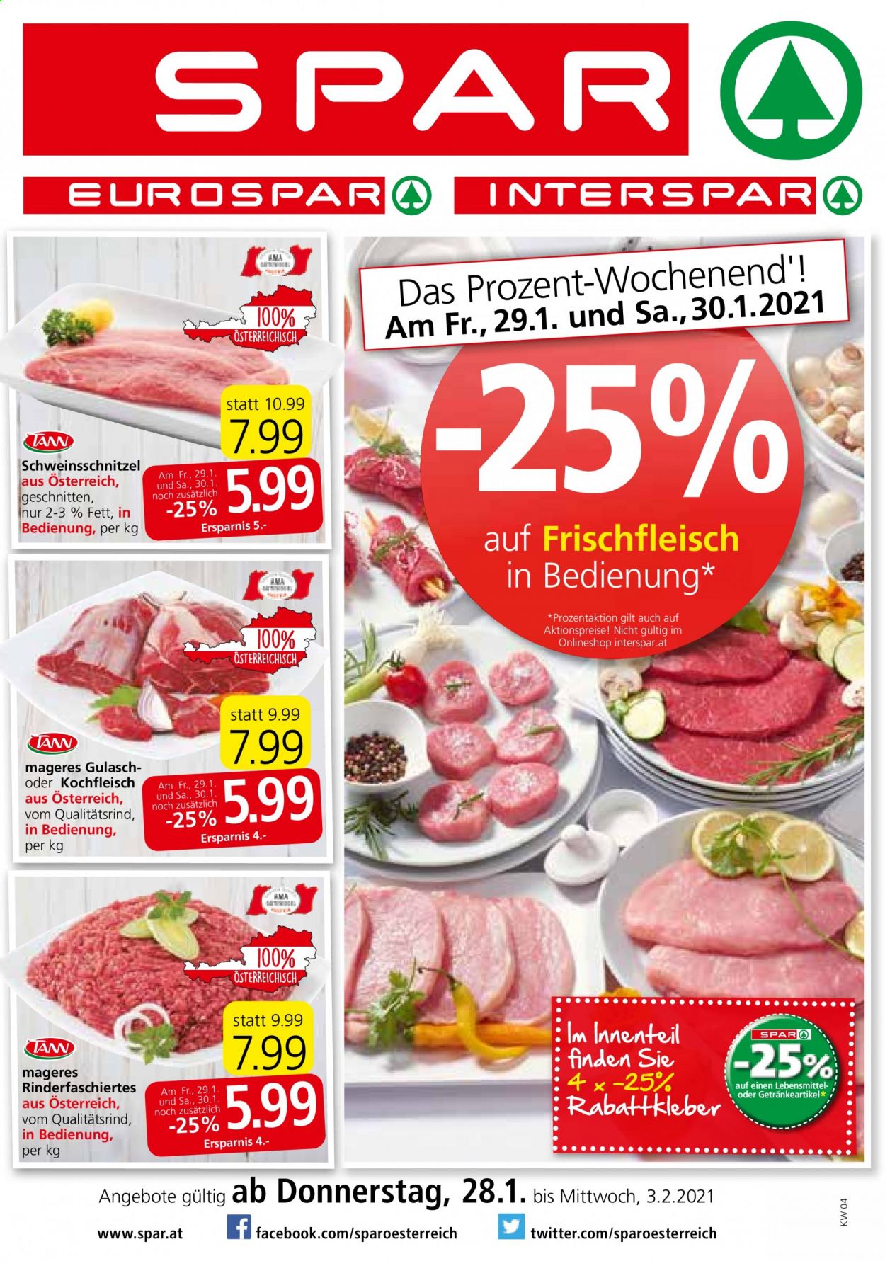 Angebote INTERSPAR - 28.1.2021 - 3.2.2021. Seite 1