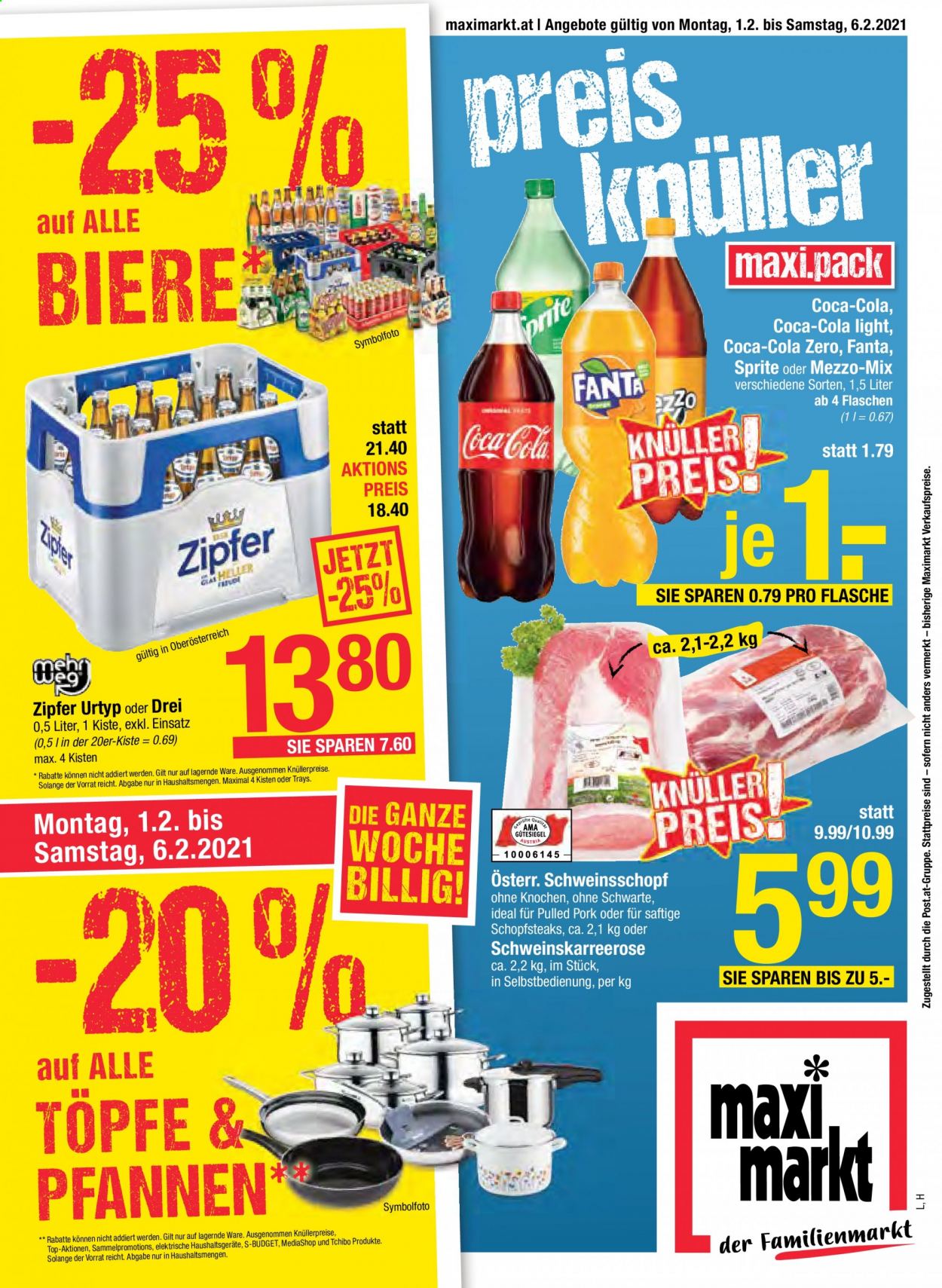 Angebote Maximarkt - 1.2.2021 - 6.2.2021. Seite 1