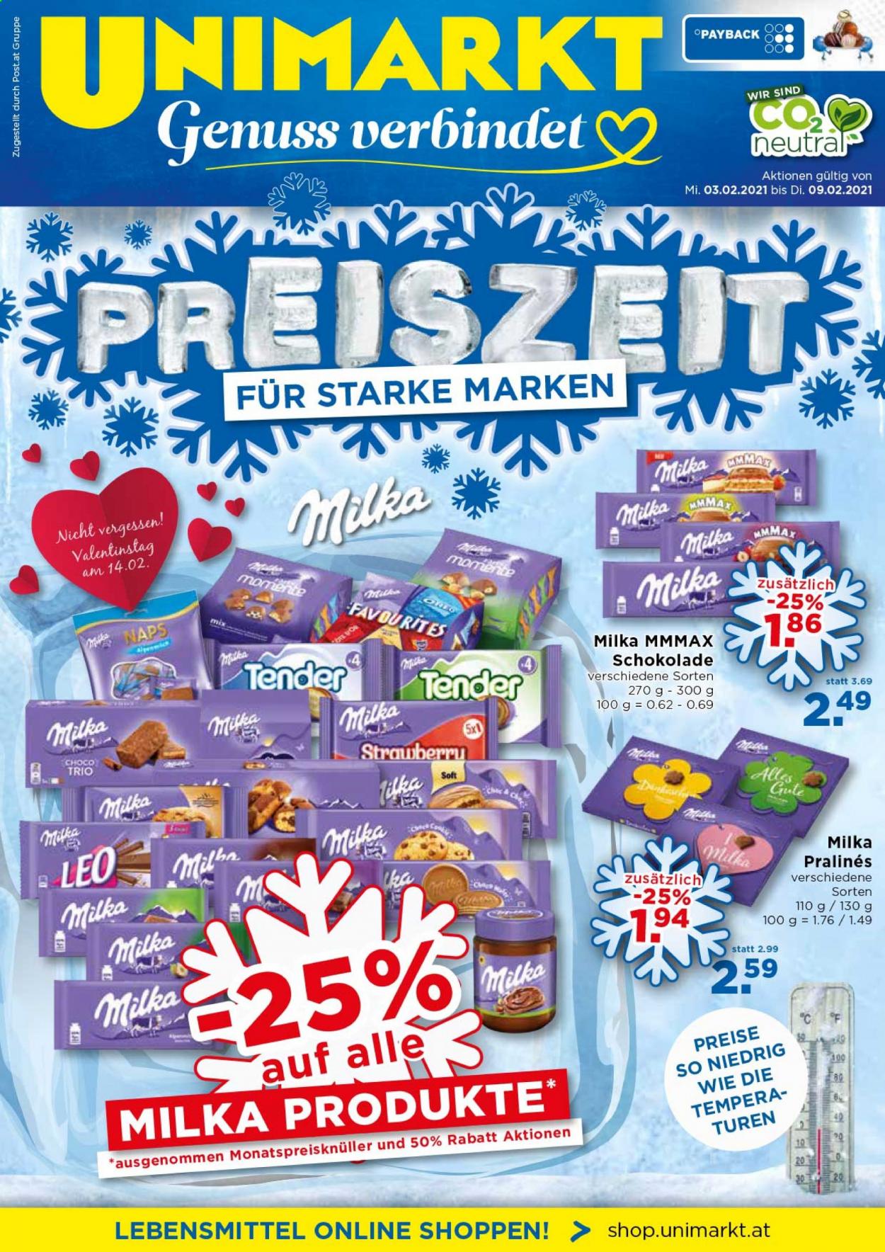 Angebote UNIMARKT - 3.2.2021 - 9.2.2021. Seite 1