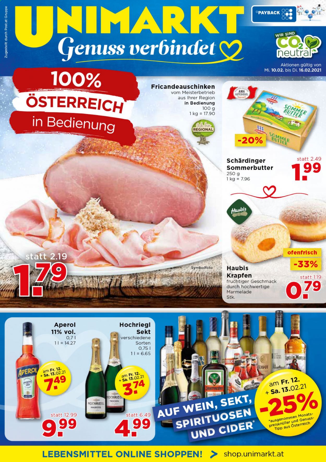 Angebote UNIMARKT - 10.2.2021 - 16.2.2021. Seite 1