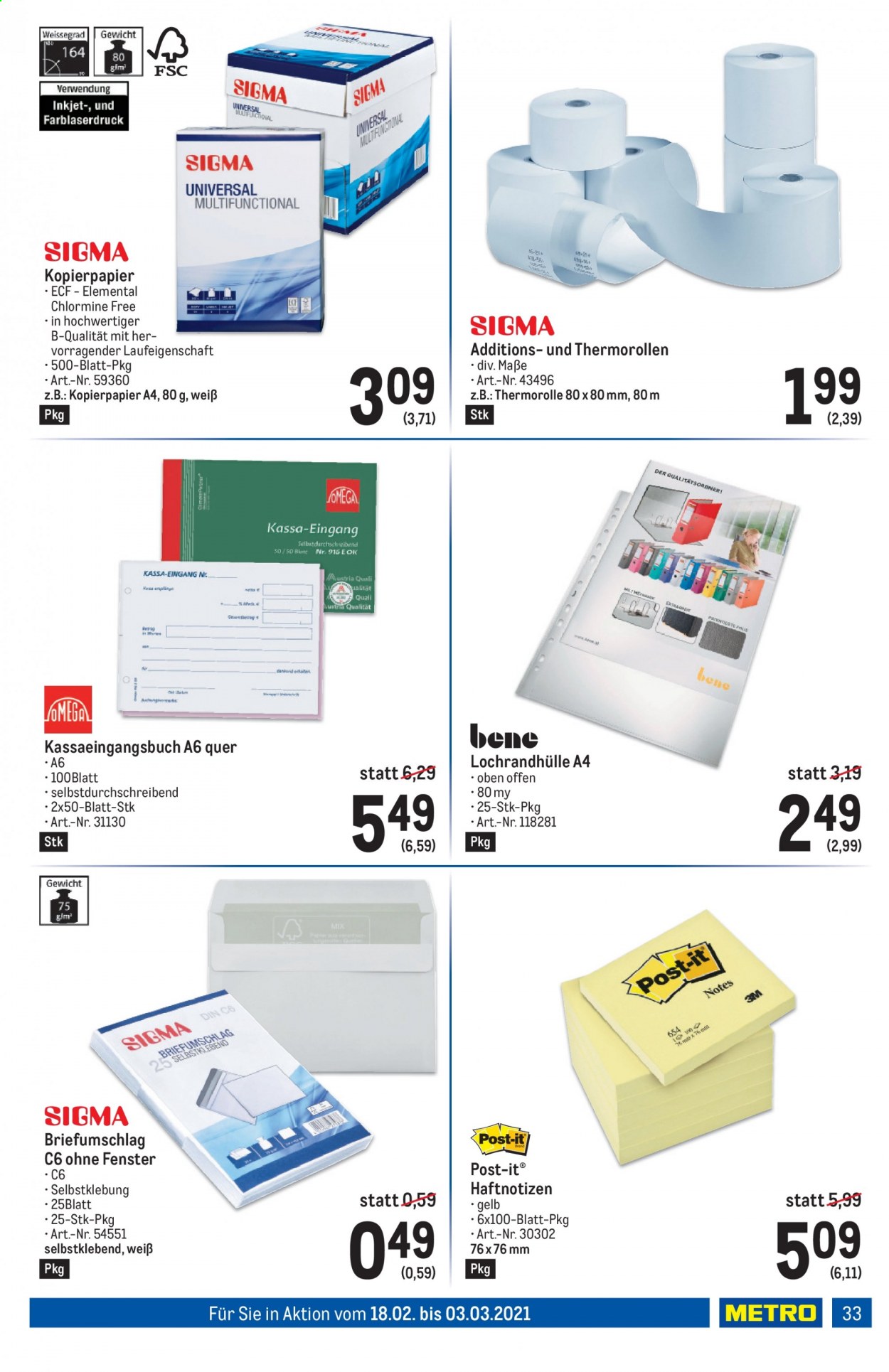Angebote Metro - 18.2.2021 - 3.3.2021. Seite 33