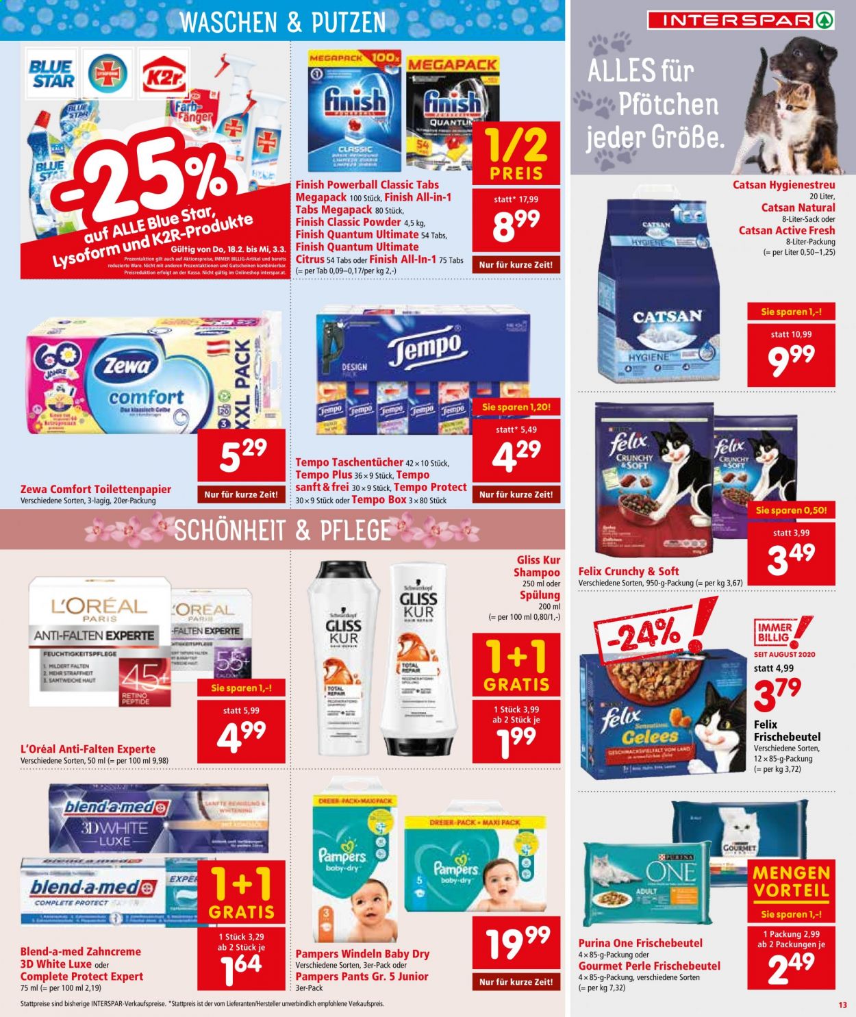 Angebote INTERSPAR - 18.2.2021 - 3.3.2021. Seite 13