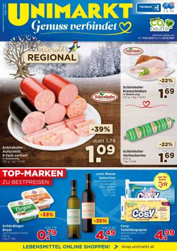 Angebote UNIMARKT - 17.2.2021 - 23.2.2021.