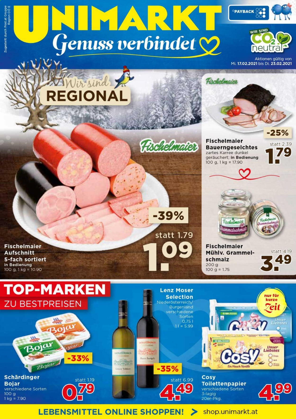 Angebote UNIMARKT - 17.2.2021 - 23.2.2021. Seite 1