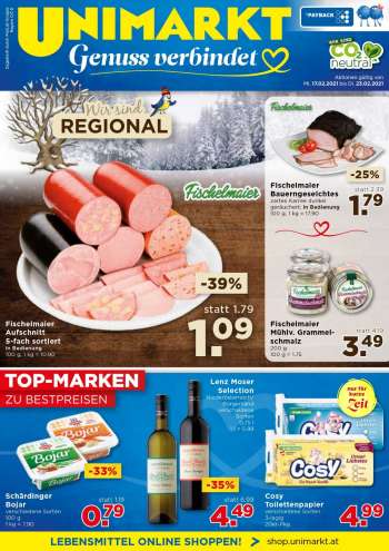 Angebote UNIMARKT - 17.2.2021 - 23.2.2021.