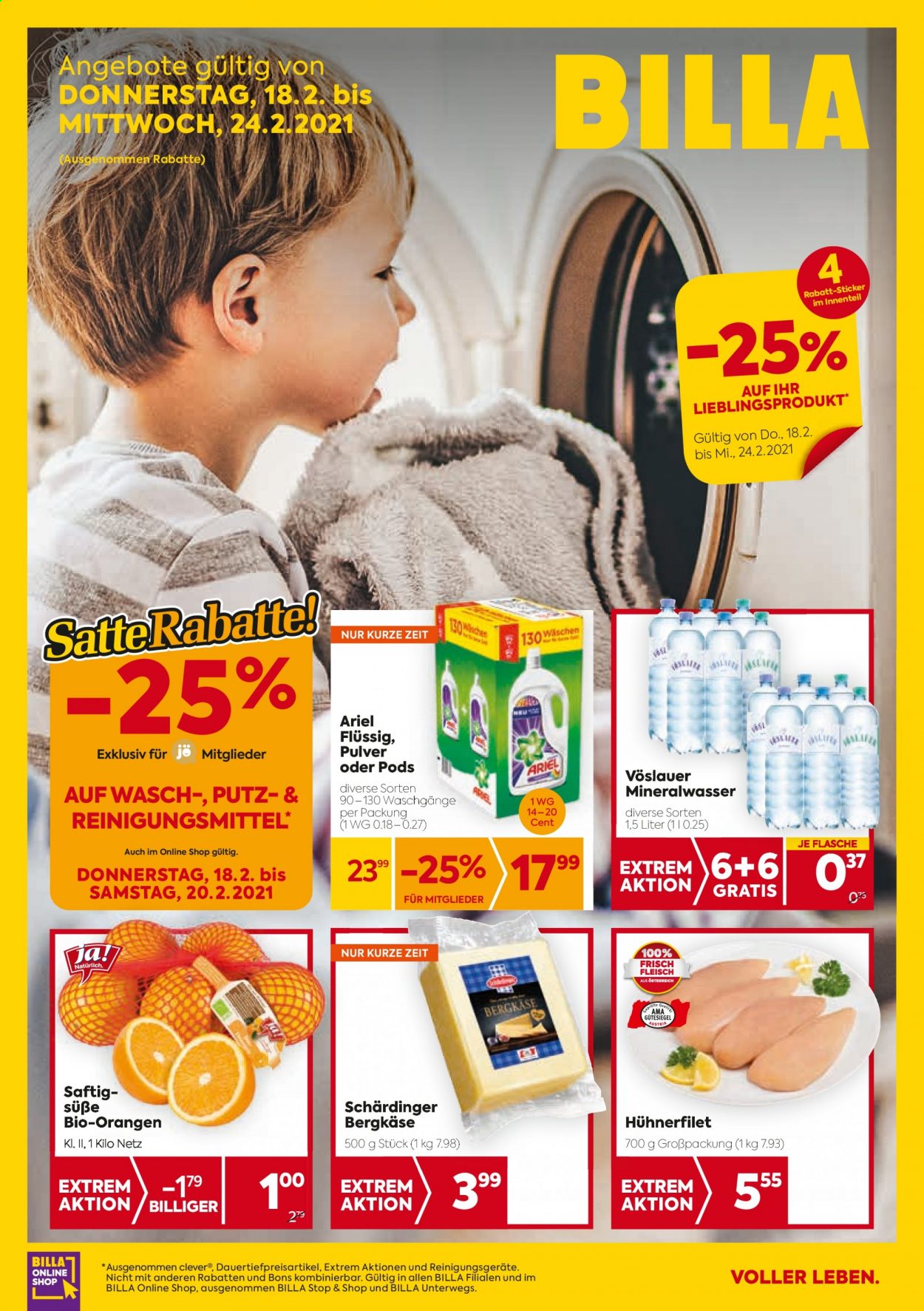 Angebote Billa - 18.2.2021 - 24.2.2021. Seite 1