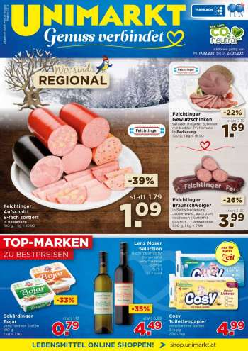 Angebote UNIMARKT - 17.2.2021 - 23.2.2021.