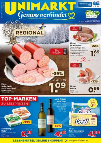 Angebote UNIMARKT - 17.2.2021 - 23.2.2021.