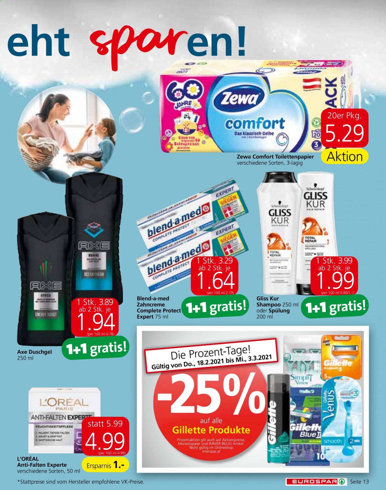 Angebote EUROSPAR - 18.2.2021 - 3.3.2021. Seite 13