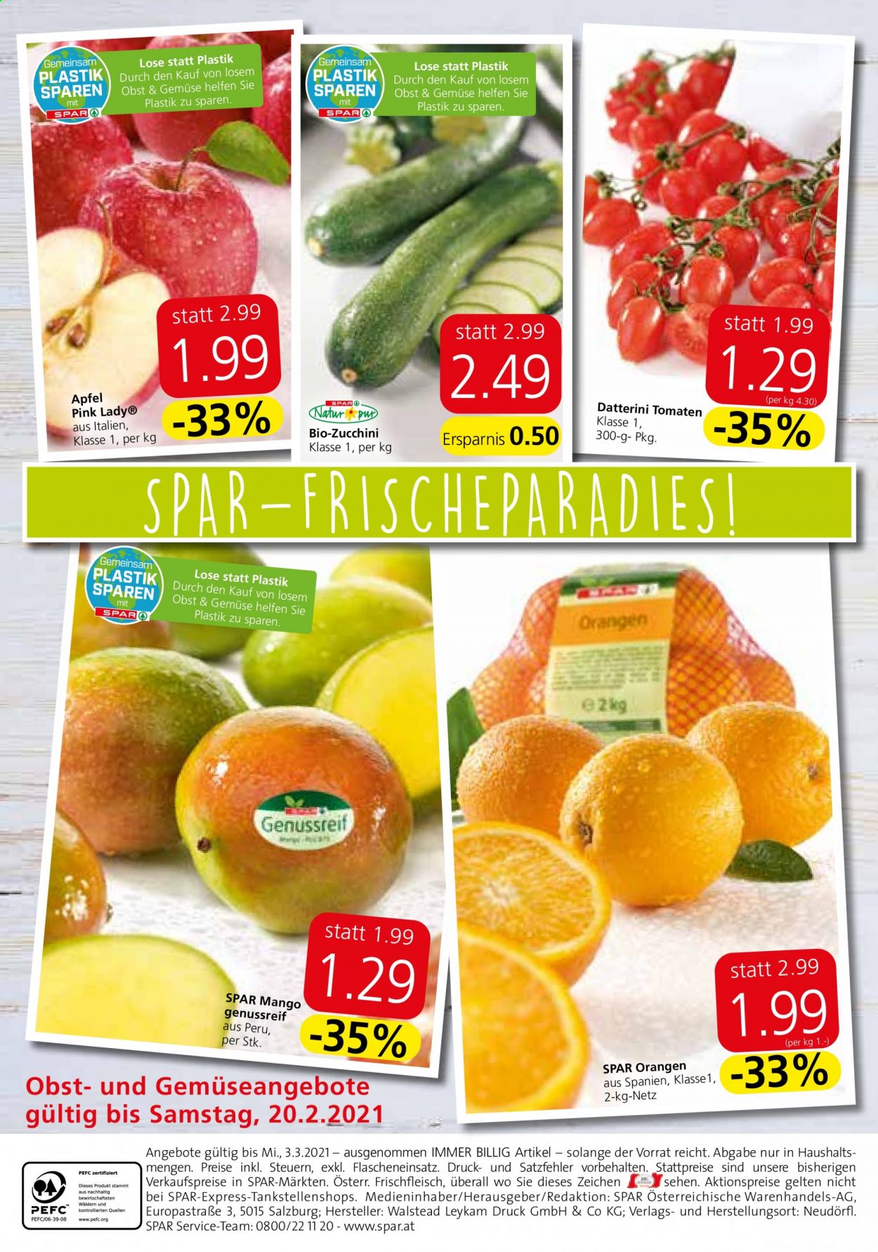Angebote EUROSPAR - 18.2.2021 - 3.3.2021. Seite 20