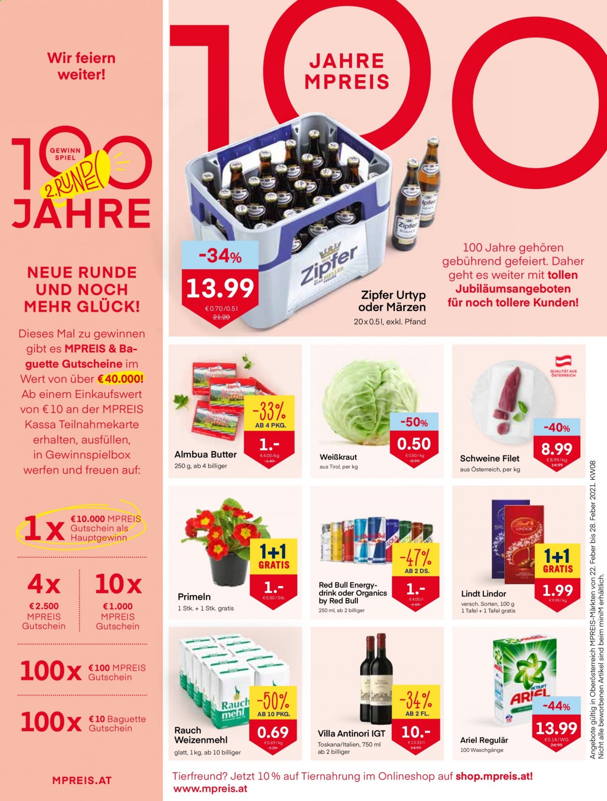 Angebote MPREIS - 22.2.2021 - 28.2.2021. Seite 1