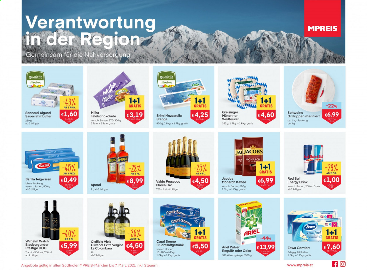 Angebote MPREIS - 22.2.2021 - 7.3.2021. Seite 1