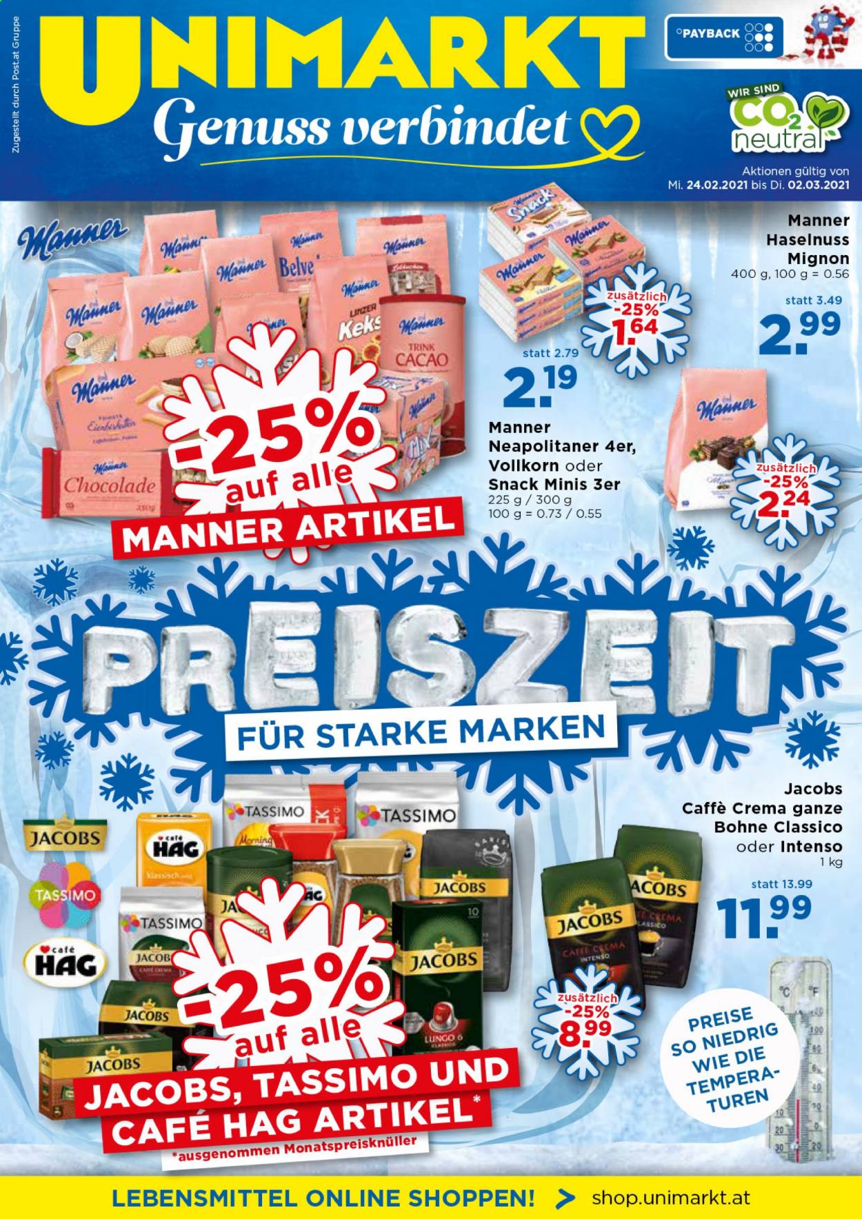 Angebote UNIMARKT - 24.2.2021 - 2.3.2021. Seite 1