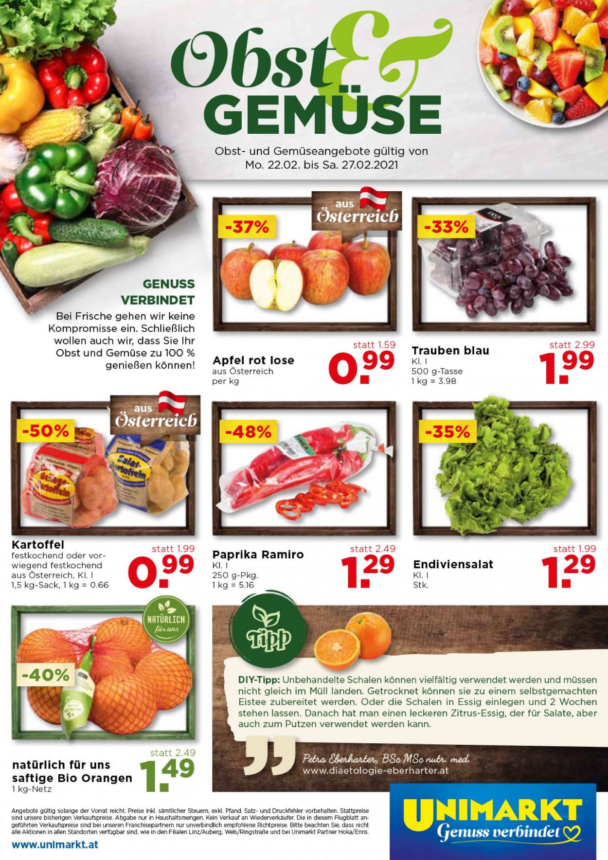 Angebote UNIMARKT - 24.2.2021 - 2.3.2021. Seite 16