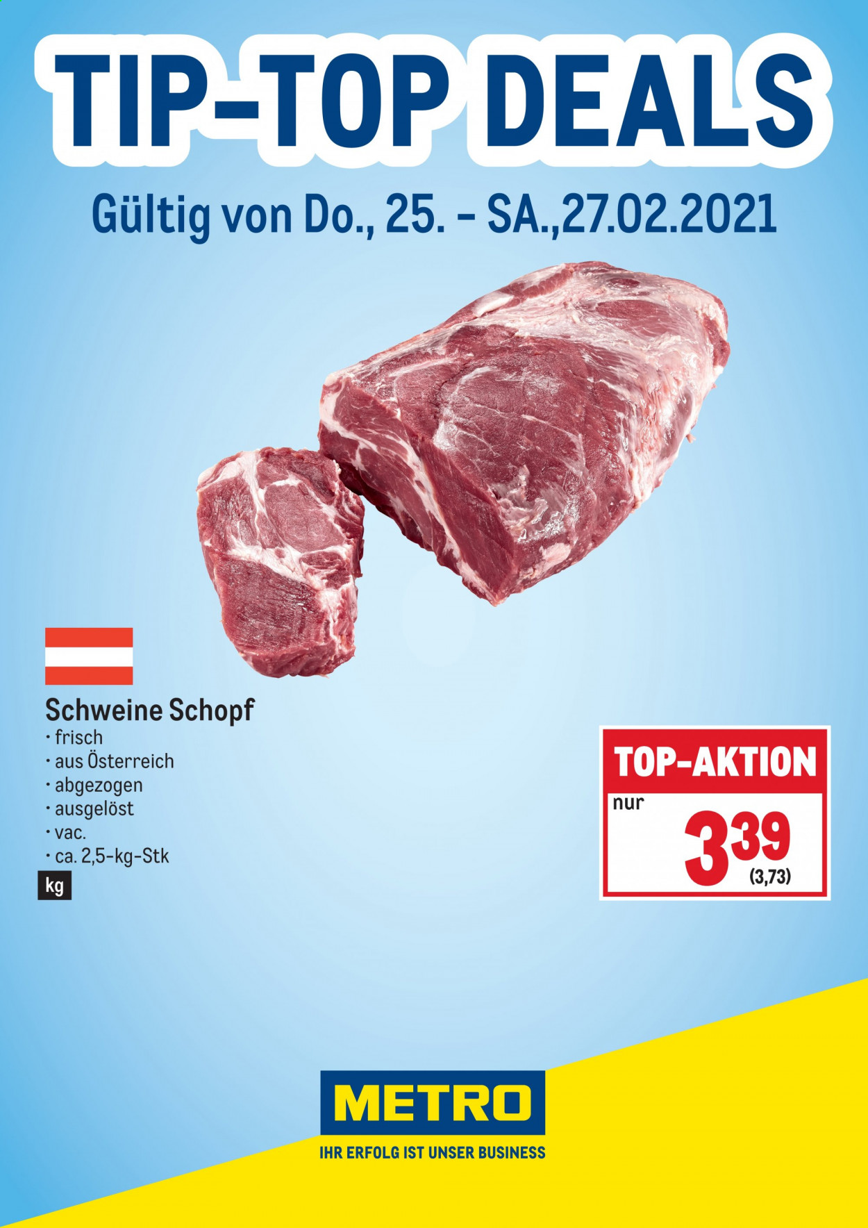 Angebote Metro - 25.2.2021 - 27.2.2021. Seite 1