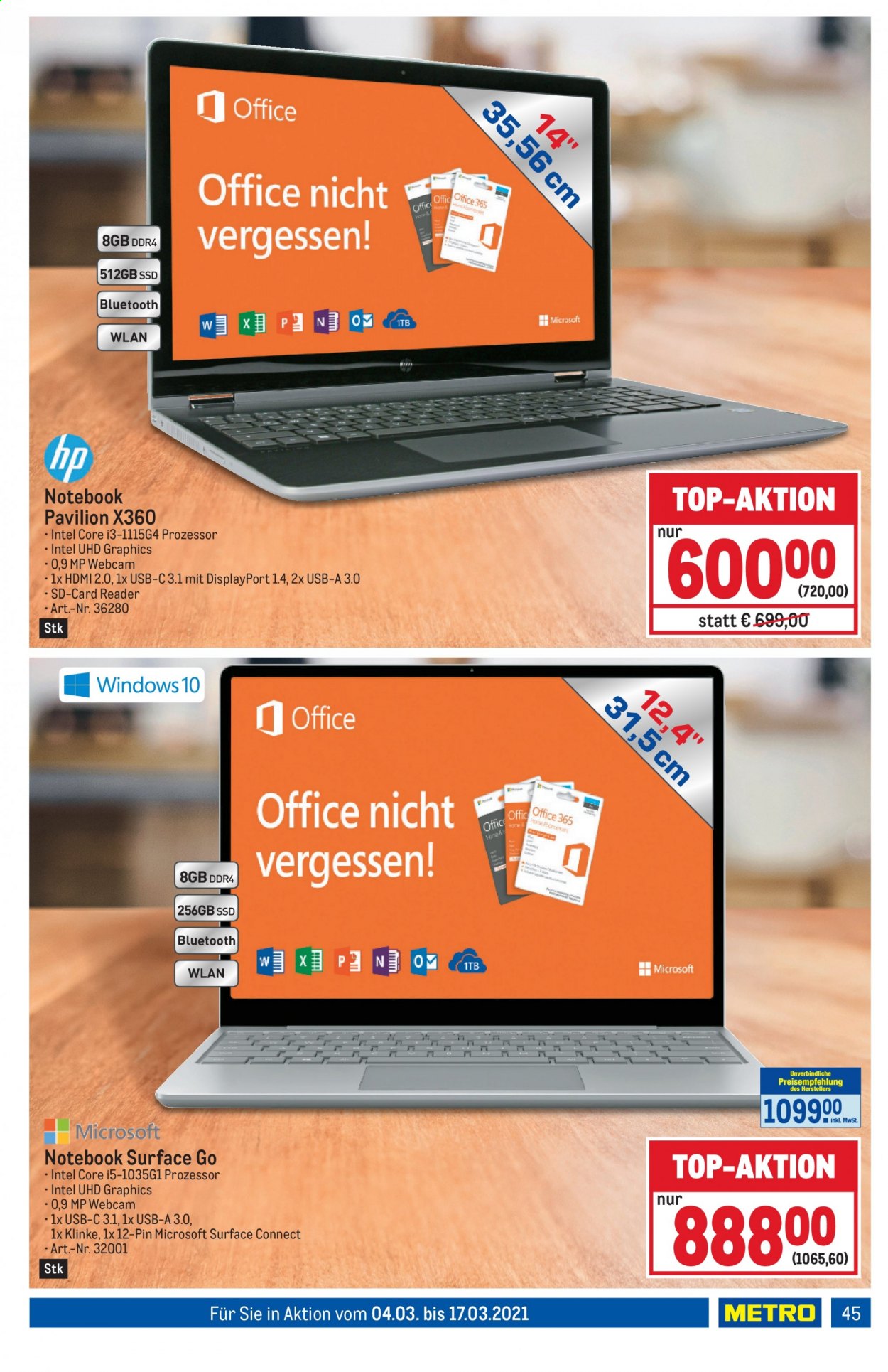Angebote Metro - 4.3.2021 - 17.3.2021. Seite 45