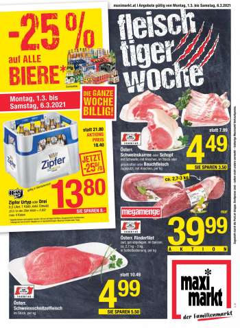 Angebote Maximarkt - 1.3.2021 - 6.3.2021.