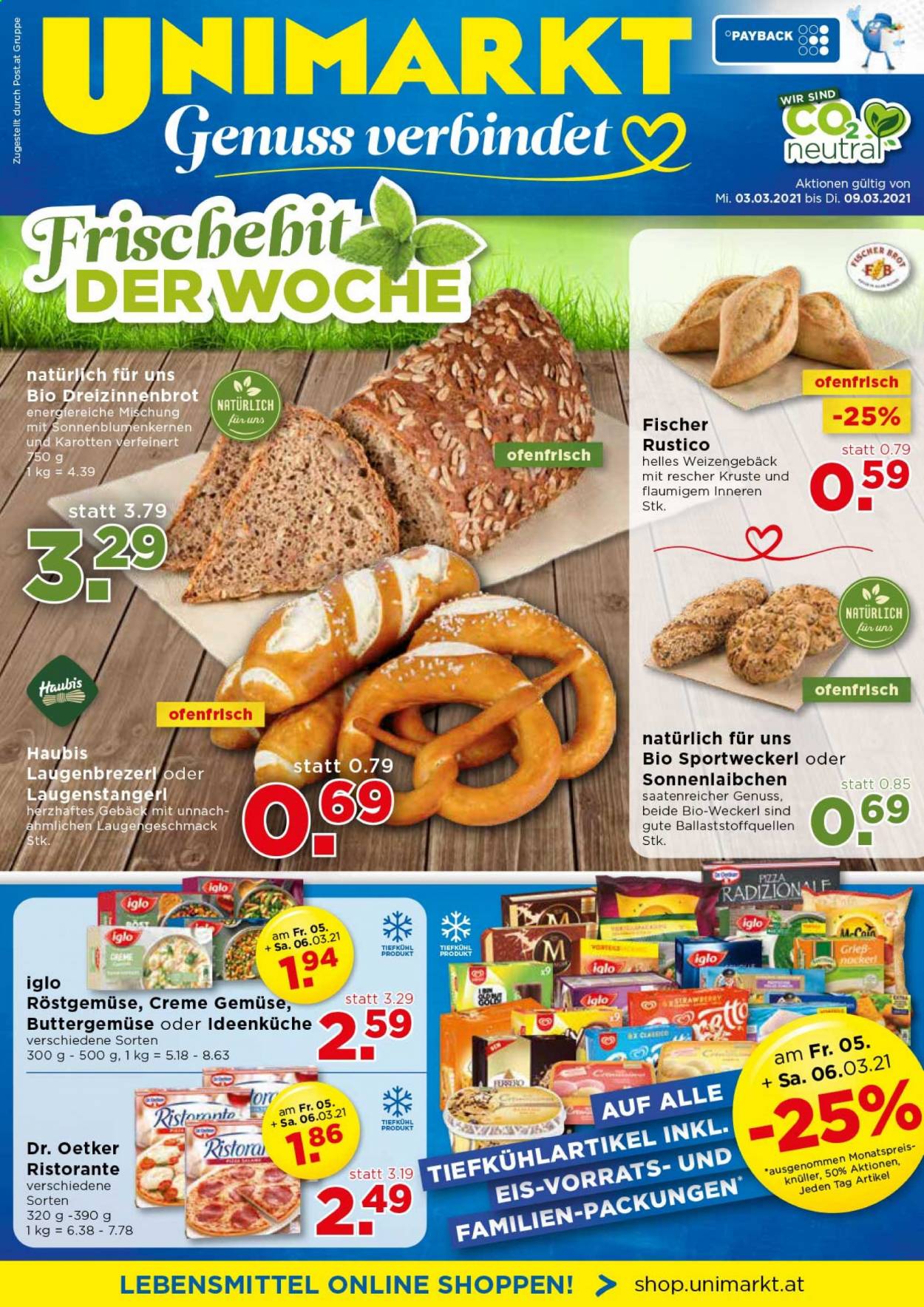 Angebote UNIMARKT - 3.3.2021 - 9.3.2021. Seite 1