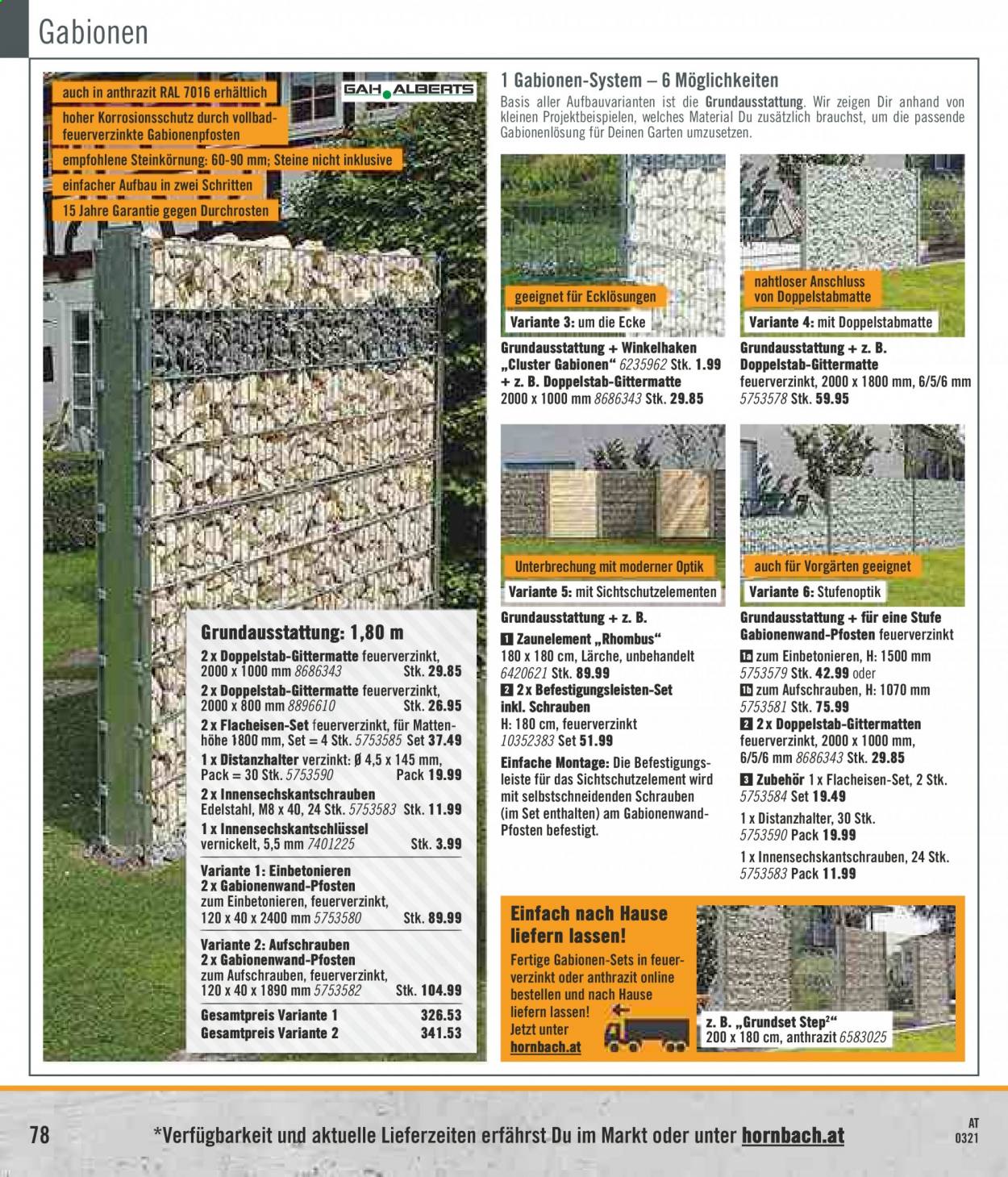 Angebote Hornbach - 1.3.2021 - 17.4.2021. Seite 78