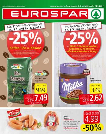Angebote EUROSPAR - 4.3.2021 - 24.3.2021.