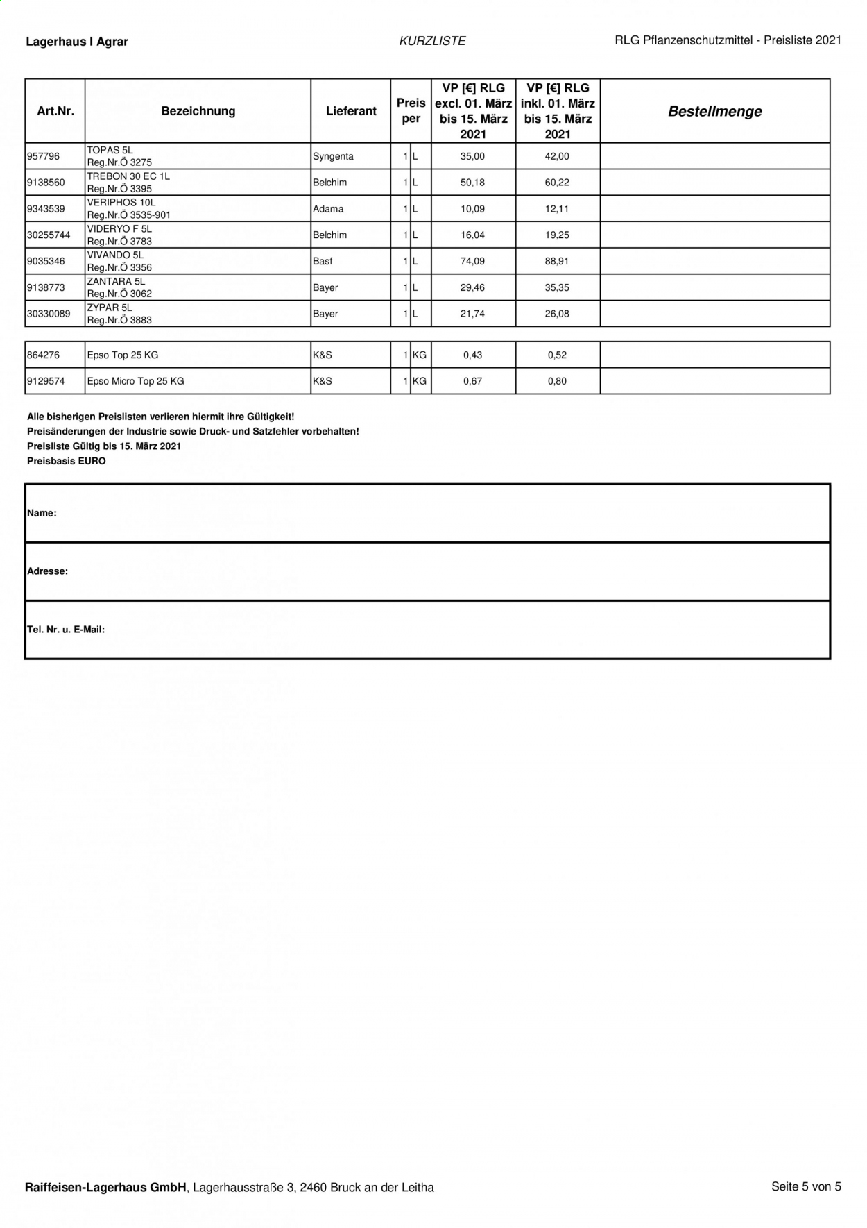 Angebote Lagerhaus. Seite 5