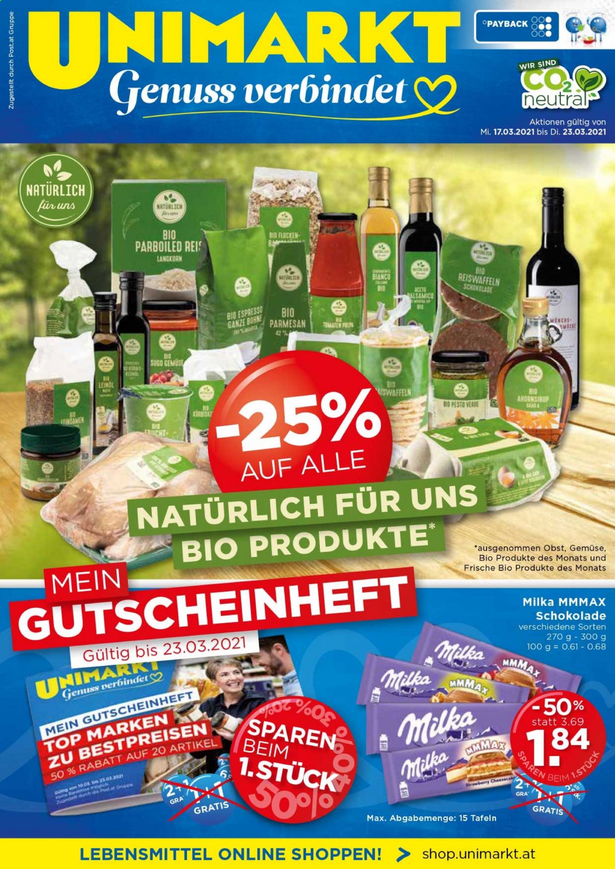 Angebote UNIMARKT - 17.3.2021 - 23.3.2021. Seite 1