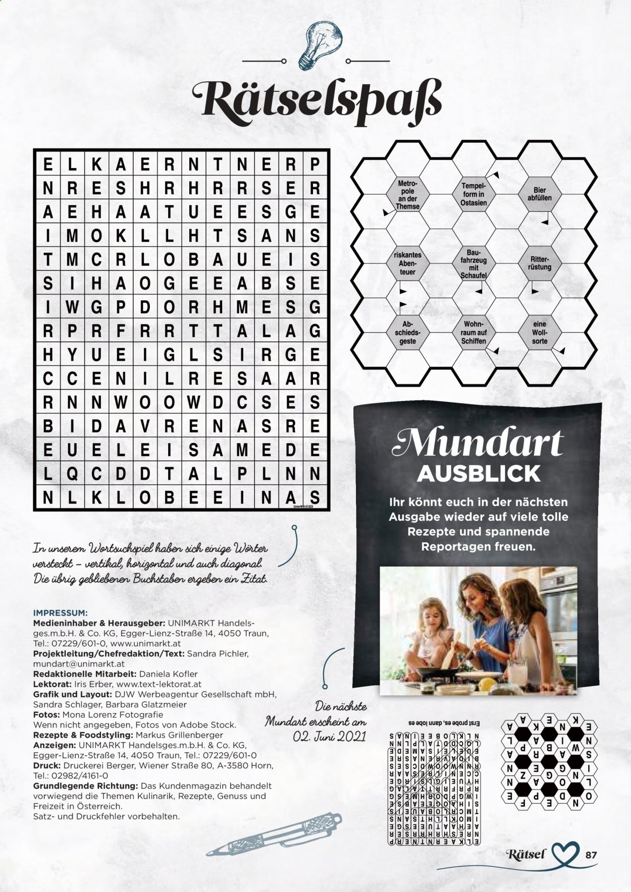 Angebote UNIMARKT. Seite 87