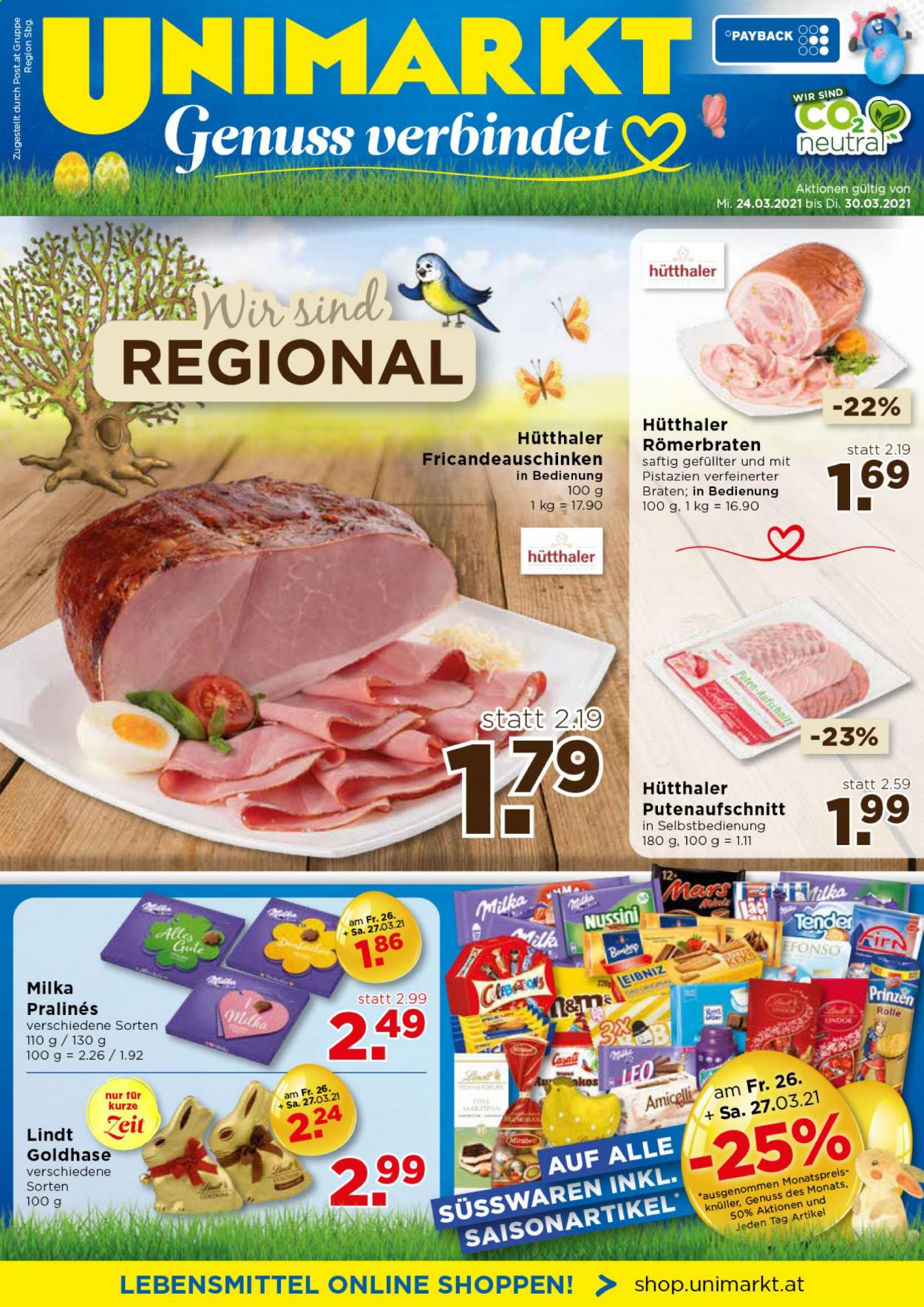 Angebote UNIMARKT - 24.3.2021 - 30.3.2021. Seite 1